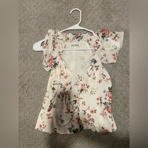 Reformation Flutter Sleeve Blouse